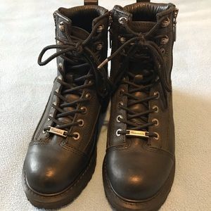 Milwaukee Motorcycle boots, women’s black leather